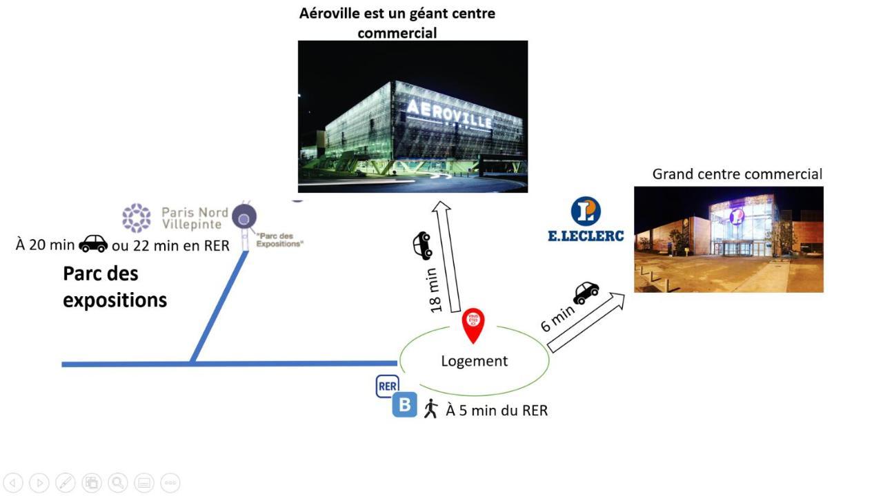 A 5Mn De La Gare Entre Paris, Disneyland & Asterix Villeparisis Exterior photo